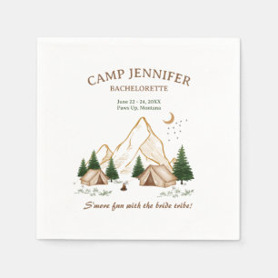 Camp Bachelorette Weekend Adventure Napkin