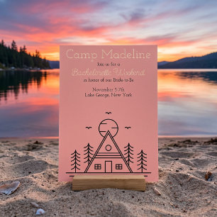Camp Bachelorette Weekend Party Invitation