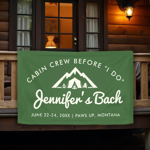 Camp Bachelorette Welcome Sign Green Minimaist