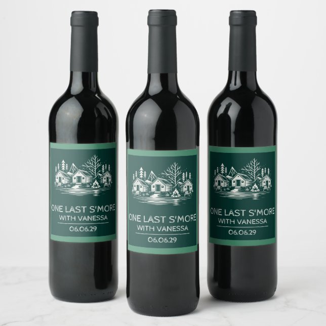 Camp Bachelorette Wine Label (Bottles)