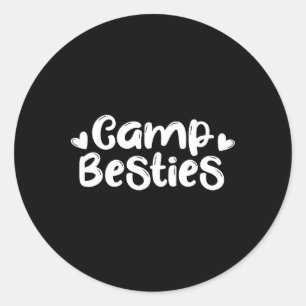 Camp Besties Shirt Cute Best Friend Summer Camper Classic Round Sticker