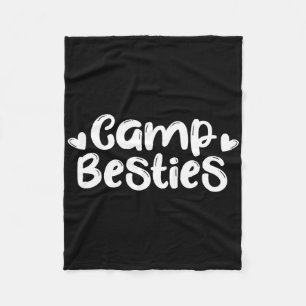 Camp Besties Shirt Cute Best Friend Summer Camper Fleece Blanket