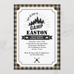 Camp Birthday Party Invitation