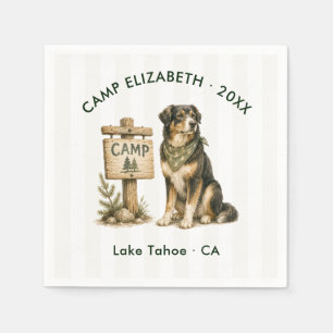 Camp Bride Personalised Outdoorsy Bachelorette Napkin