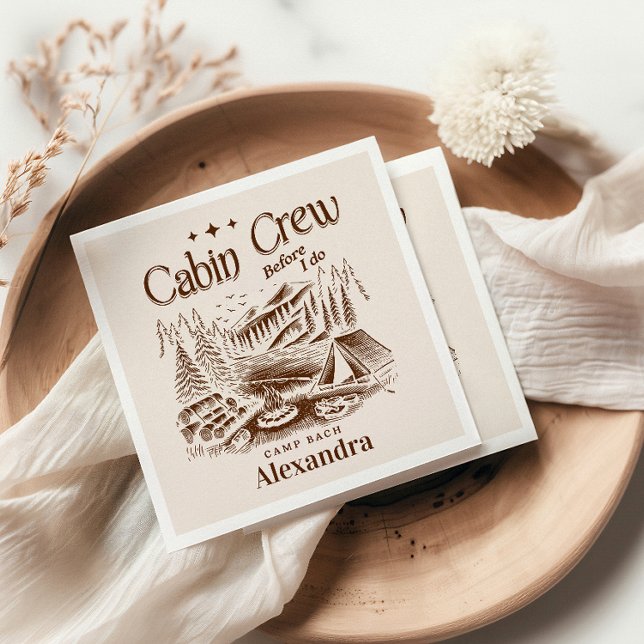 Camp Cabin Crew Before Bachelorette Napkin (Creator Uploaded)