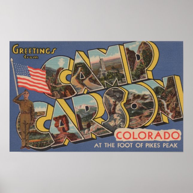 Camp Carson, Colorado - Pikes Peak Poster (Front)