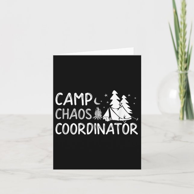 Camp Chaos Coordinator Summer Director Counsellor  Card (Front)