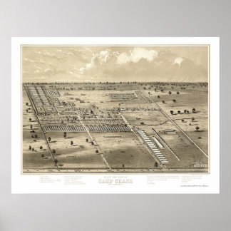 Camp Chase, OH Panoramic Map - ca. 1863 Poster