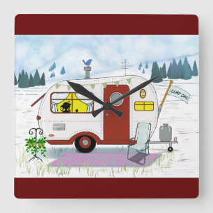 Camp Chic Square Wall Clock