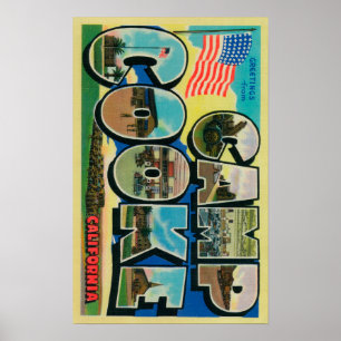 Camp Cooke, California - Large Letter Scenes Poster