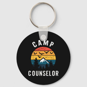 Camp Counsellor Camping Campfire Retro Camp Camper Key Ring