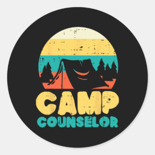 Camp Counsellor Camping Director Camper Men Women  Classic Round Sticker
