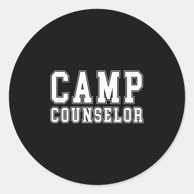 Camp Counsellor  Classic Round Sticker (Front)