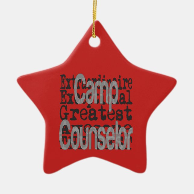 Camp Counsellor Extraordinaire Ceramic Ornament (Front)