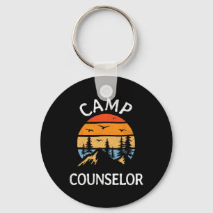 Camp Counsellor Retro Summer Director Camper Staff Key Ring