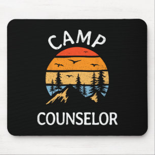 Camp Counsellor Retro Summer Director Camper Staff Mouse Pad