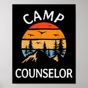 Camp Counsellor Retro Summer Director Camper Staff Poster