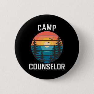 Camp Counsellor Shirt Camper Summer Camping Staff 6 Cm Round Badge