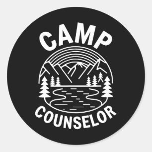 Camp Counsellor Shirt Camper Summer Camping Staff Classic Round Sticker