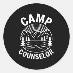 Camp Counsellor Shirt Camper Summer Camping Staff Classic Round Sticker