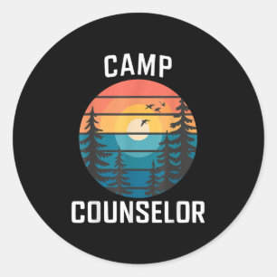 Camp Counsellor Shirt Camper Summer Camping Staff  Classic Round Sticker