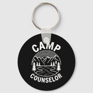 Camp Counsellor Shirt Camper Summer Camping Staff Key Ring