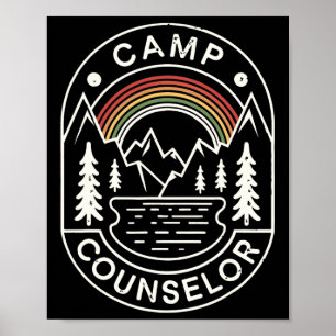 Camp Counsellor Shirt Camper Summer Camping Staff  Poster