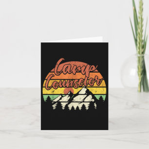 Camp Counsellor Staff Summer Outdoor Sunset Campin Card