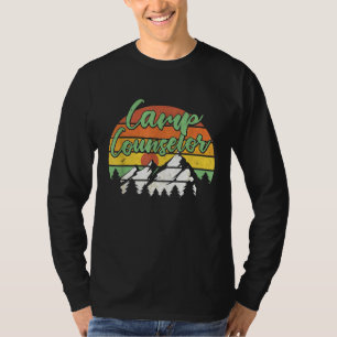 Camp Counsellor Staff Summer Outdoor Sunset Campin T-Shirt