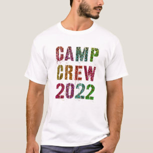 CAMP CREW 2022 Leopard Print Summer Staff Counselo T-Shirt