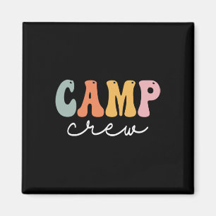 Camp Crew Retro Groovy Vintage Happy First Day Of Magnet