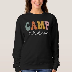 Camp Crew Retro Groovy Vintage Happy First Day Of  Sweatshirt