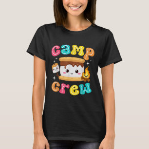 Camp Crew Smores Marshmallow Camping Family Vacati T-Shirt