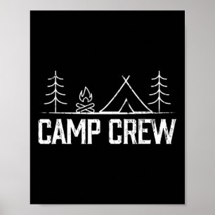 Camp Crew Tents Camping Friends Family Men Women K Poster