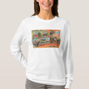 Camp Crowder, Missouri - Large Letter Scenes T-Shirt