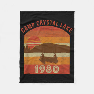 Camp Crystal Lake 1980 Vintage Halloween Gifts Of Fleece Blanket