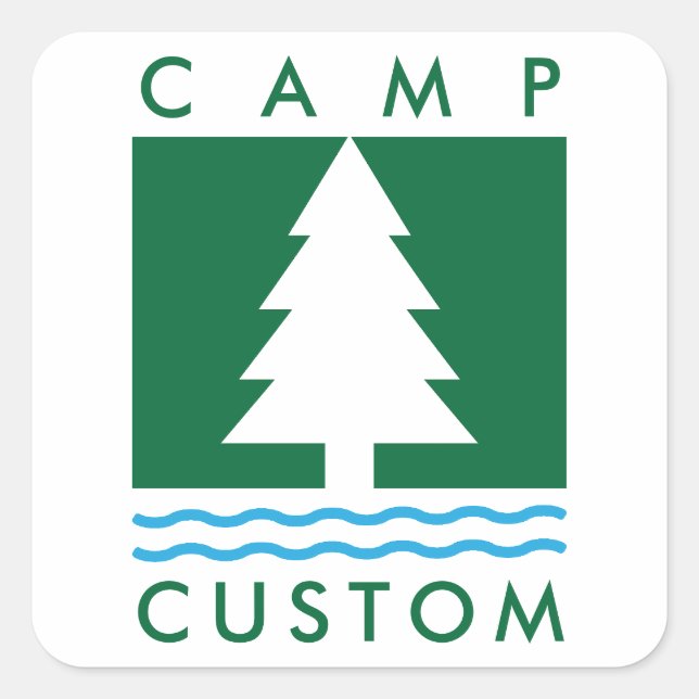 Camp Custom Square Sticker (Front)
