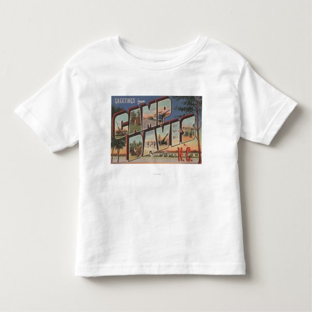 Camp Davis, North Carolina - Large Letter Scenes Toddler T-Shirt (Front)