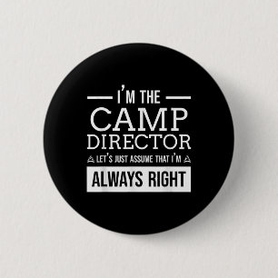 Camp Director Shirt Camp Counsellor Shirt Camp Sta 6 Cm Round Badge