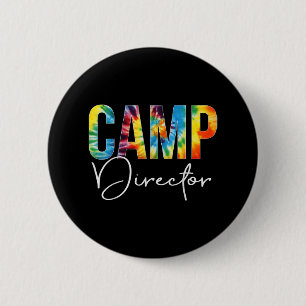 Camp Director Tie Dye Appreciation Day Hello Back 6 Cm Round Badge