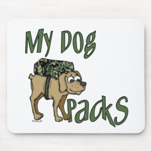 Camp Dog Mouse Pad