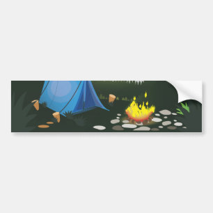 Camp fire bumper sticker