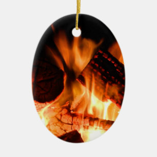 Camp Fire Ceramic Tree Decoration