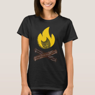 Camp Fire Log Outdoor Camping T-Shirt