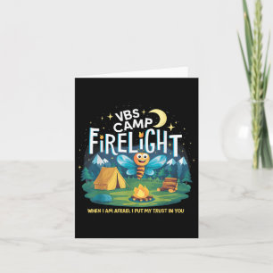 Camp Firelight Vbs Camp Vacation Bible School Fire Card
