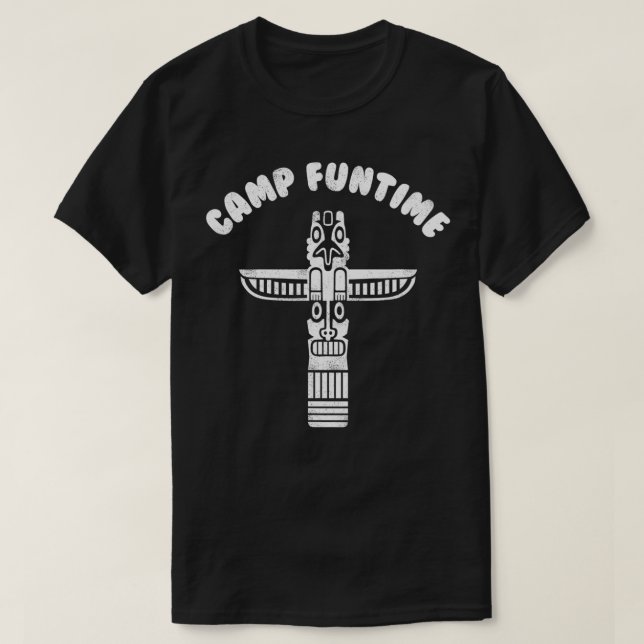 Camp Funtime Summer Fun Totem Pole  T-Shirt (Design Front)