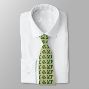 CAMP Green Tent Summer Camping Hiking Camper Tie