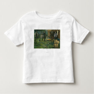 Camp Ground Scene of Men Camping in Maine Toddler T-Shirt
