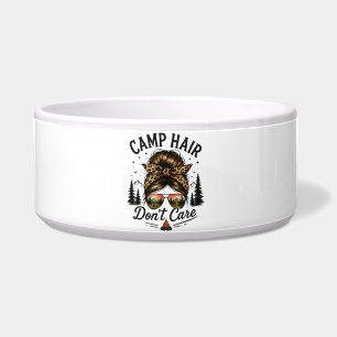 Camp Hair Don't Care Messy Bun Funny