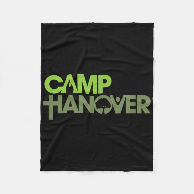 Camp Hanover Logo - Dark Colours  Fleece Blanket (Front)